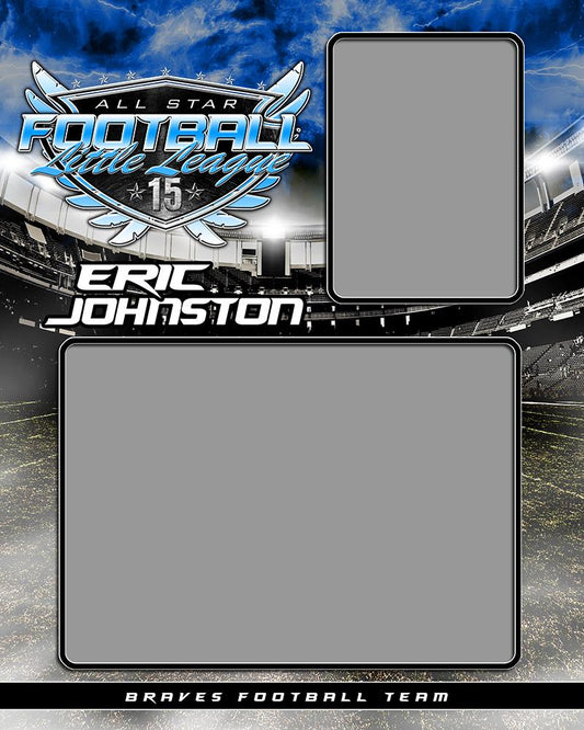 Football Night Game - Signature Series  - Memory Mate - V-Photoshop Template - Photo Solutions