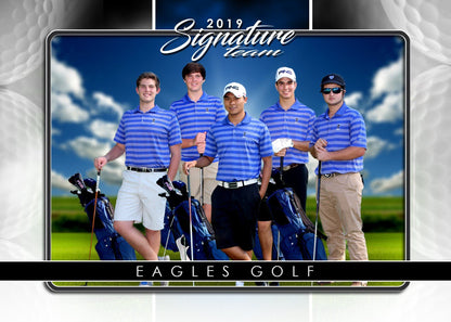 Signature Player - Golf - V1 - T&I Drop-In Collection-Photoshop Template - Photo Solutions