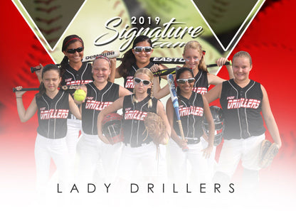 Signature Player - Softball - V2 - T&I Extraction Collection-Photoshop Template - Photo Solutions