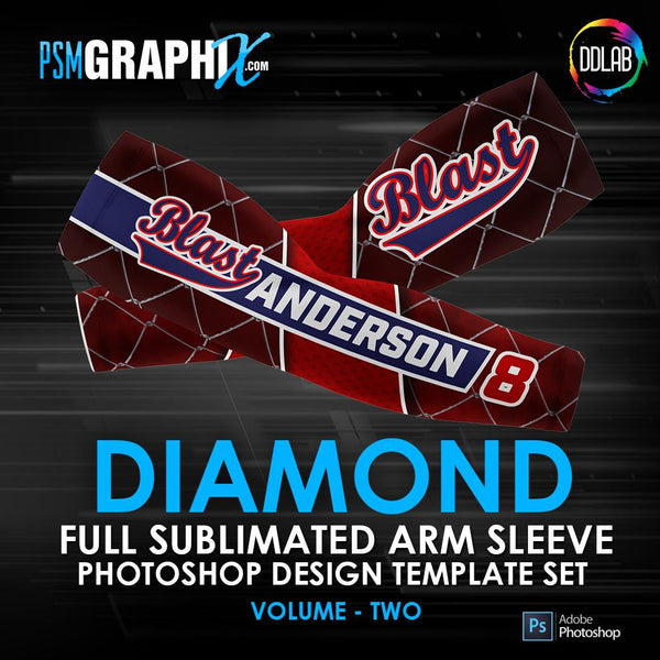 Diamond - V2 - Arm Sleeve Photoshop Template-Photoshop Template - PSMGraphix