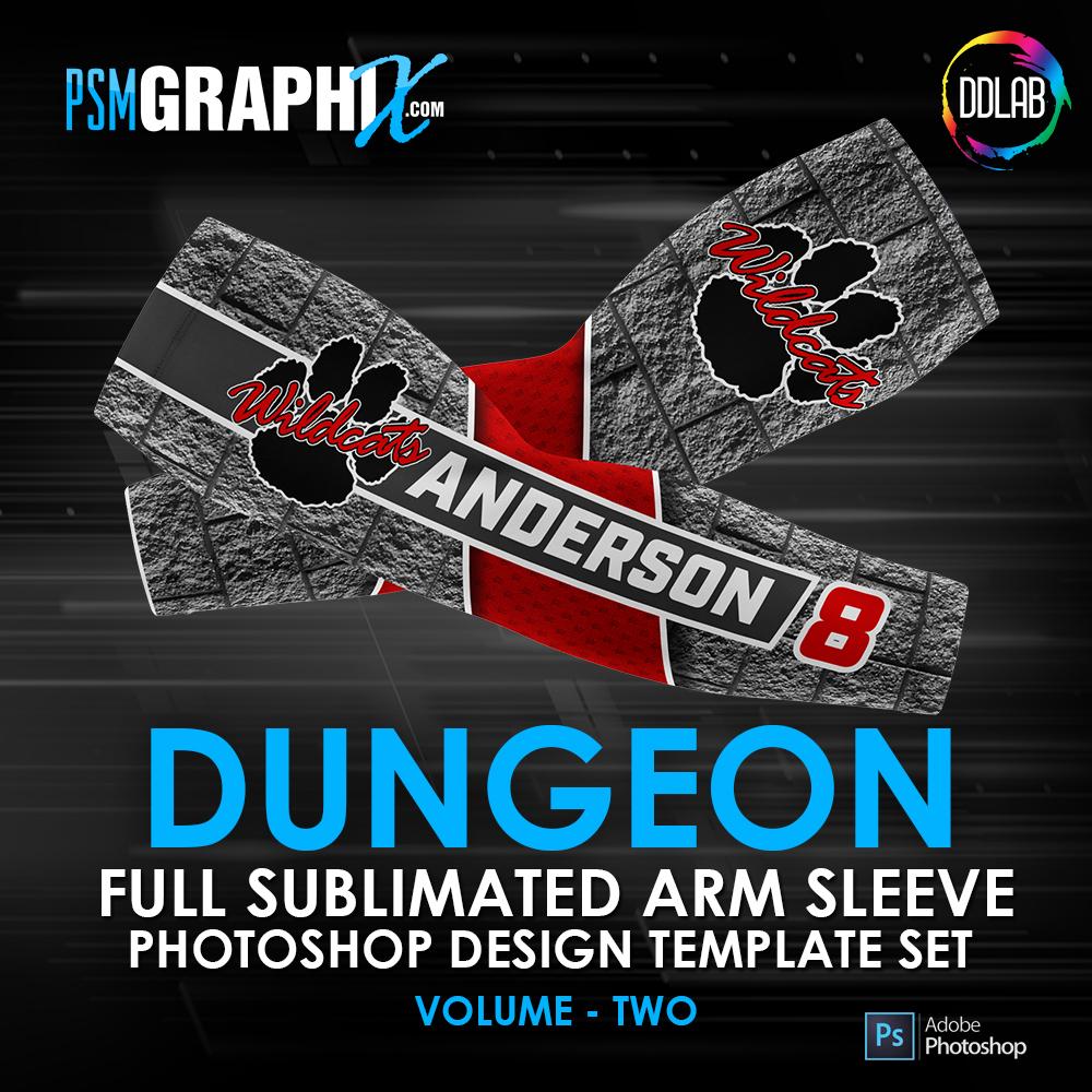 Dungeon - V2 - Arm Sleeve Photoshop Template-Photoshop Template - PSMGraphix