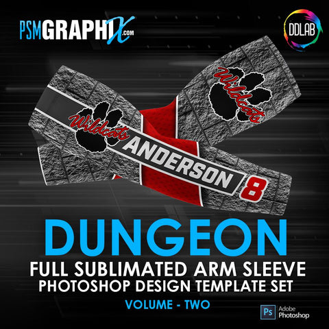 Dungeon - V2 - Arm Sleeve Photoshop Template-Photoshop Template - PSMGraphix
