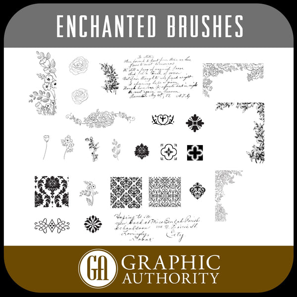 Enchanted Photoshop ABR Brushes-Photoshop Template - Graphic Authority