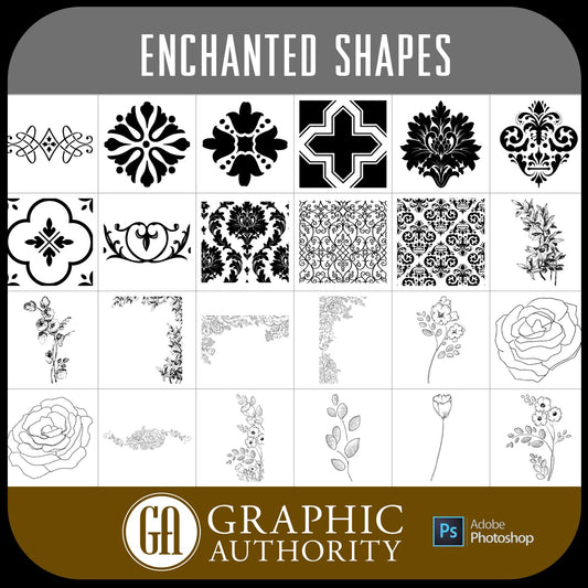 Enchanted - Vector .CHS Photoshop Shapes-Photoshop Template - Graphic Authority