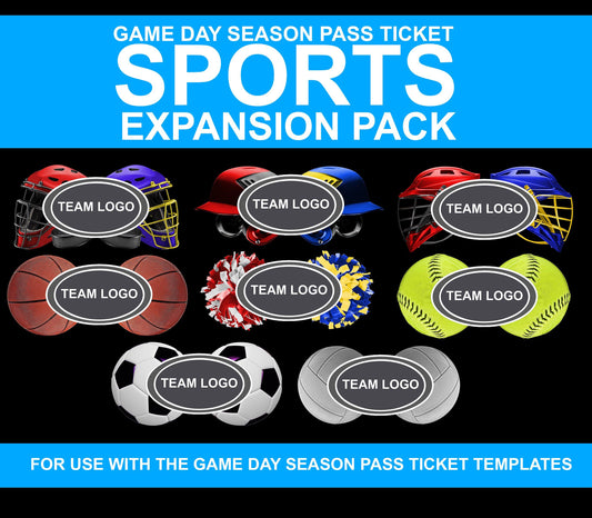 01 Game Day Ticket Multi-Sport Expansion Pack-Photoshop Template - Photo Solutions