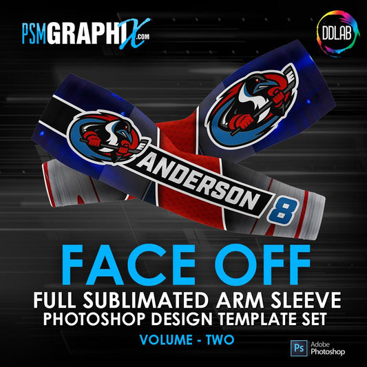 Face Off - V2 - Arm Sleeve Photoshop Template-Photoshop Template - PSMGraphix