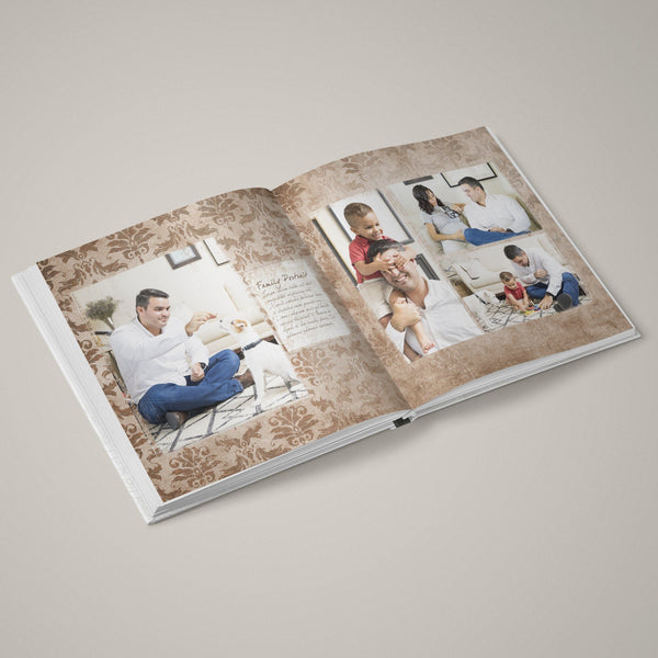 Family Portrait - 12x24 - Album Spreads-Photoshop Template - Graphic Authority