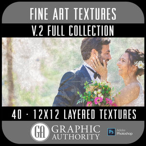 Fine Art V.2 - 12x12 Layered Textures - Full Collection-Photoshop Template - Graphic Authority
