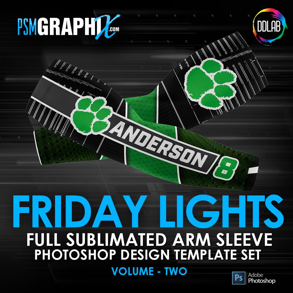 Friday Lights - V2 - Arm Sleeve Photoshop Template-Photoshop Template - PSMGraphix