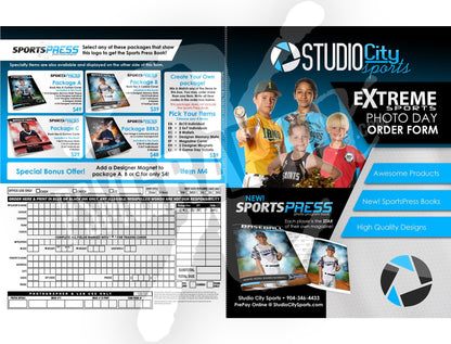 2020 Special - Extreme Youth Sports 11"x17" Envelope Template-Photoshop Template - PSMGraphix