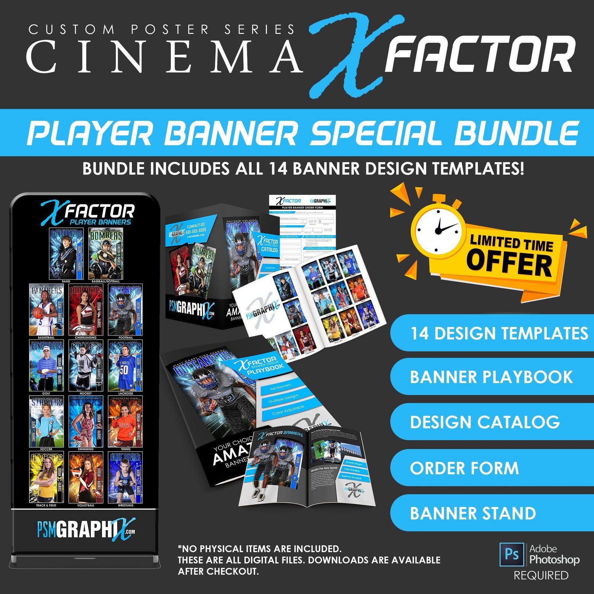 X-Factor - BANNER FULL SET BUNDLE - 2022 Limited Show Special Offer-Photoshop Template - PSMGraphix