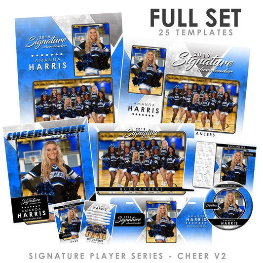 Signature Player - Cheer - V2 - T&I Drop-In Collection-Photoshop Template - Photo Solutions