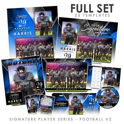 Signature Player - Football - V2 - T&I Drop-In Collection-Photoshop Template - Photo Solutions
