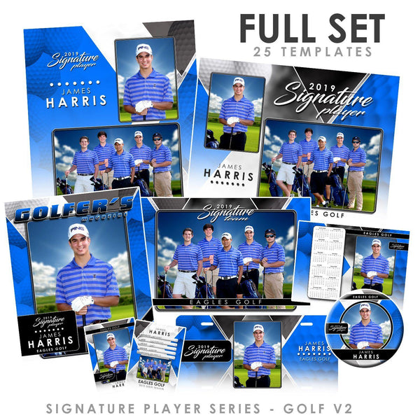 Signature Player - Golf - V2 - T&I Drop-In Collection-Photoshop Template - Photo Solutions