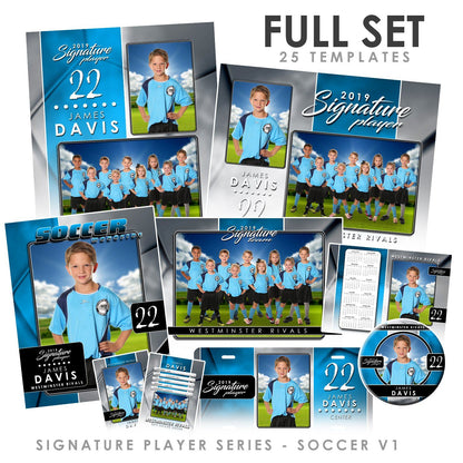 Signature Player - Soccer - V1 - T&I Drop-In Collection-Photoshop Template - Photo Solutions