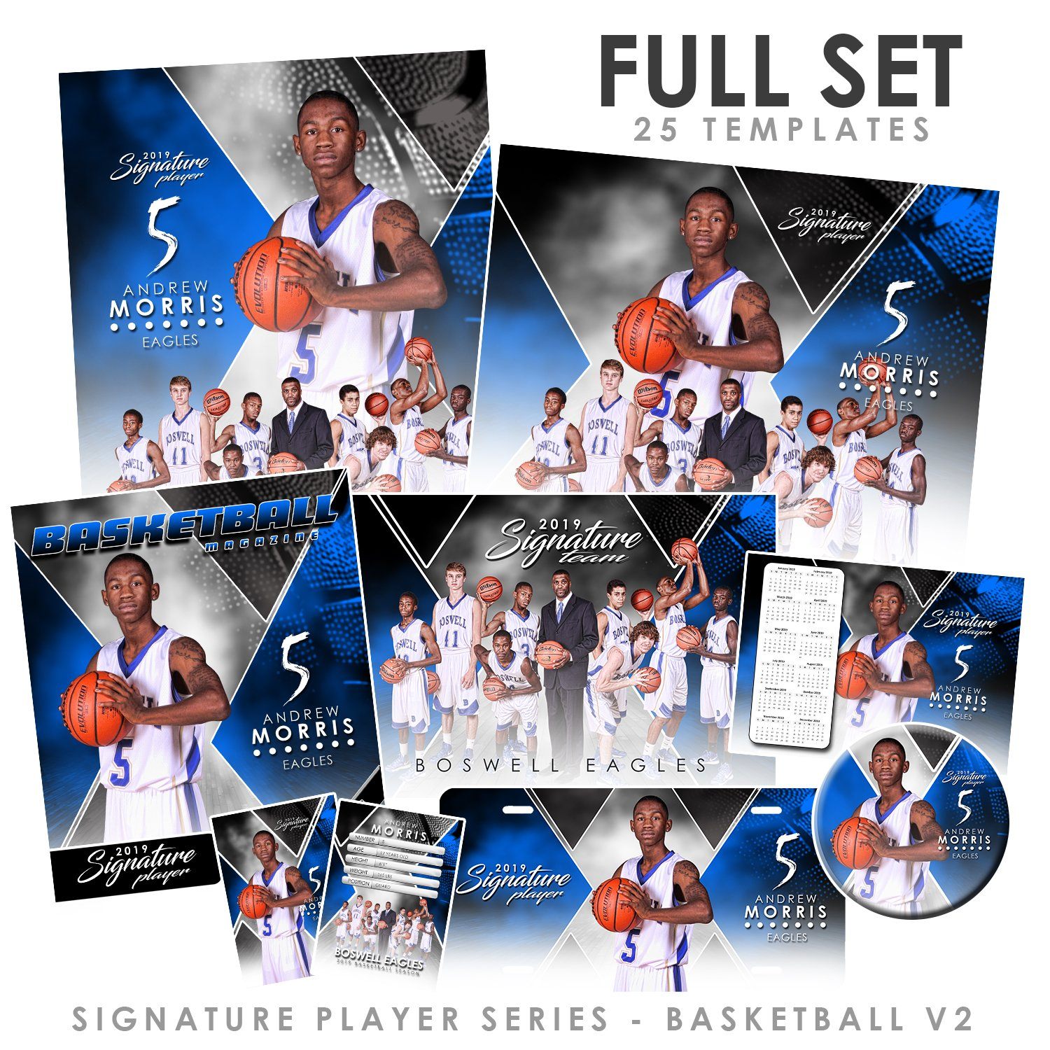 Signature Player - Basketball - V2 - T&I Extraction Collection-Photoshop Template - Photo Solutions