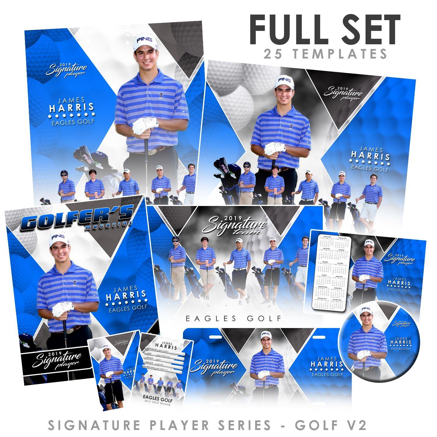 Signature Player - Golf - V2 - T&I Extraction Collection-Photoshop Template - Photo Solutions