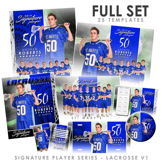 Signature Player - Lacrosse - V1 - T&I Extraction Collection-Photoshop Template - Photo Solutions