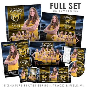 Signature Player - Track & Field - V1 - T&I Extraction Collection-Photoshop Template - Photo Solutions