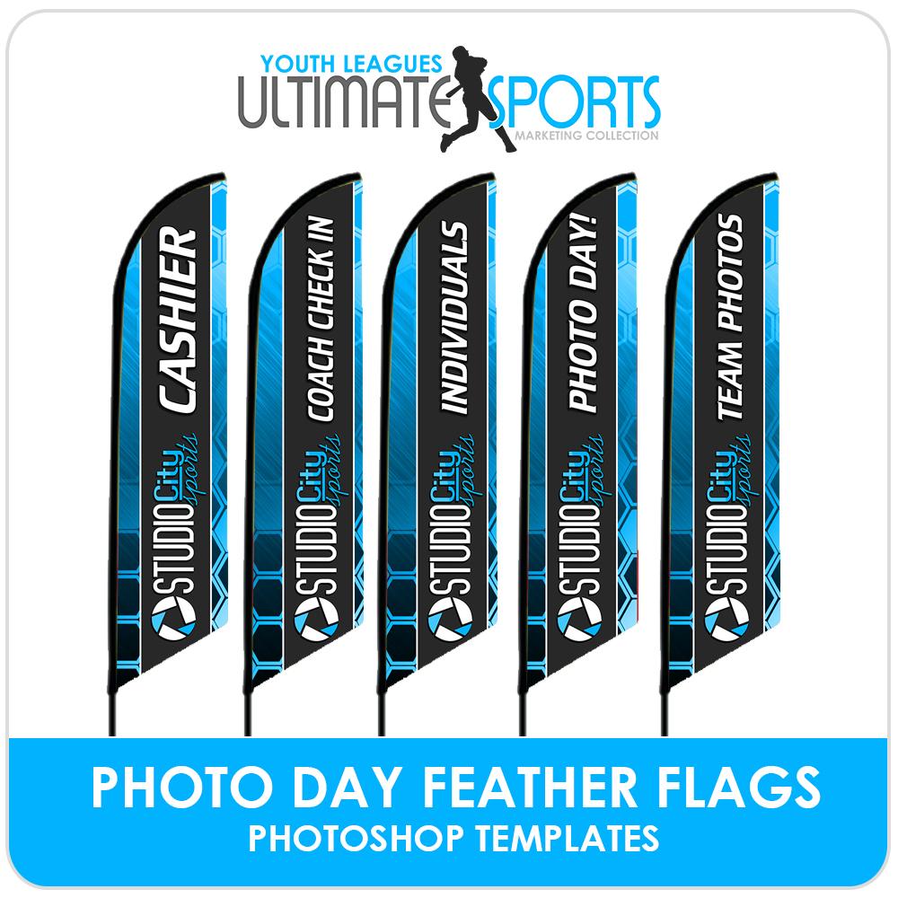 Photo Day Feather Flags - Ultimate Youth Sports Marketing Templates-Photoshop Template - Photo Solutions
