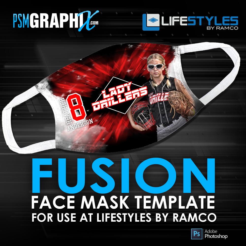 Fusion - Face Mask Template (Ramco)-Photoshop Template - PSMGraphix
