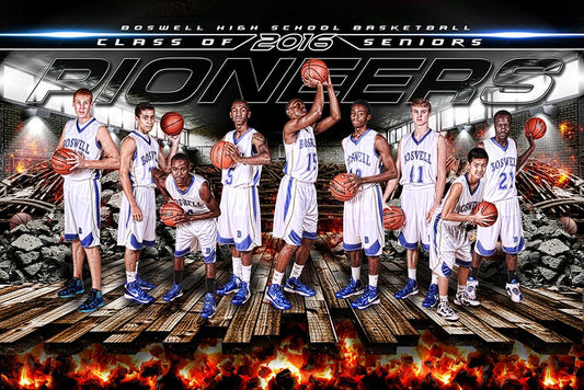 Busted Court V.2 - GroundBreaker - Team Poster/Banner-Photoshop Template - Photo Solutions