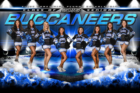 Cheer Stage - GroundBreaker - Team Poster/Banner-Photoshop Template - Photo Solutions
