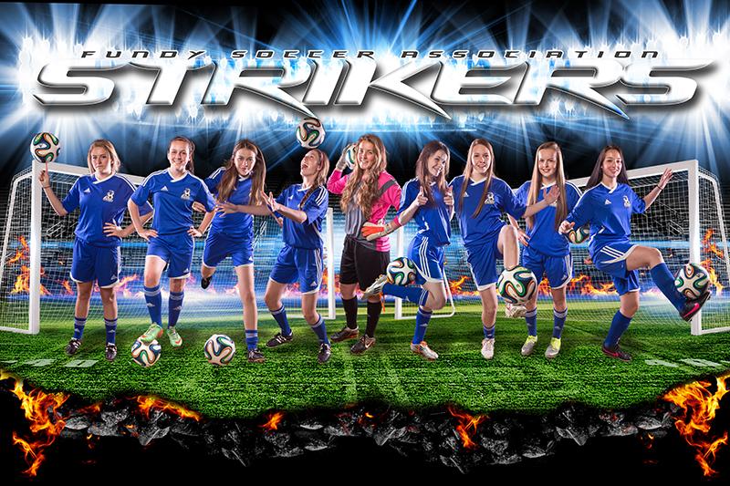 Striker Goal - GroundBreaker - Team Poster/Banner-Photoshop Template - Photo Solutions