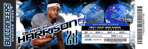 Fusion - V.5 - Game Day Ticket - Panoramic-Photoshop Template - Photo Solutions