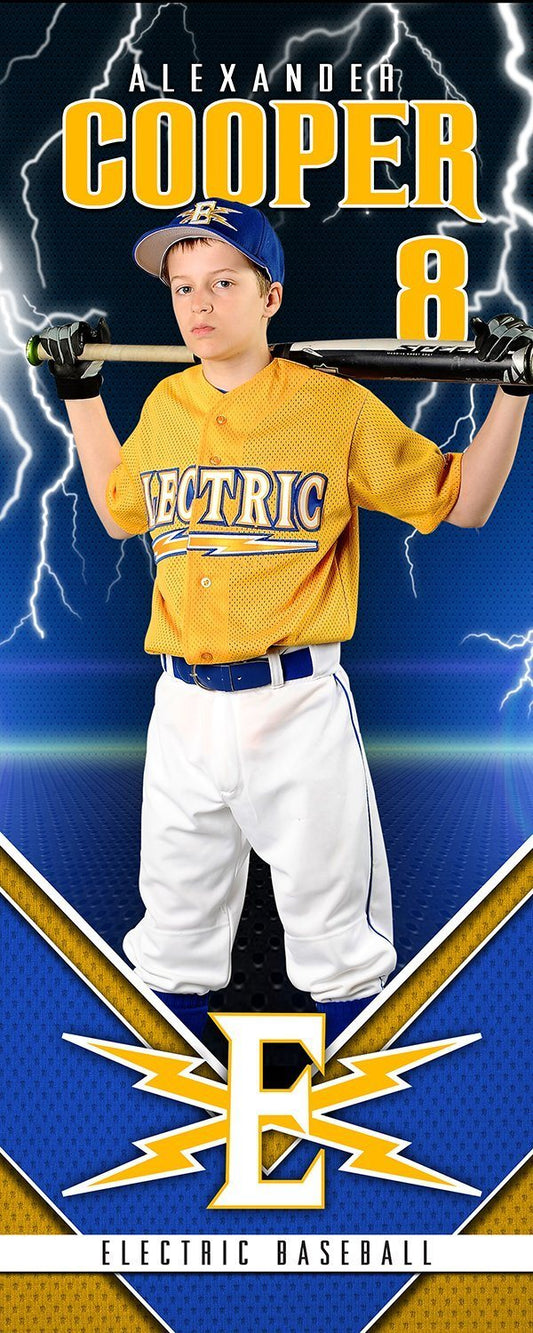 Electric - Player Wall/Locker Banner & Poster Template v.2-Photoshop Template - Photo Solutions