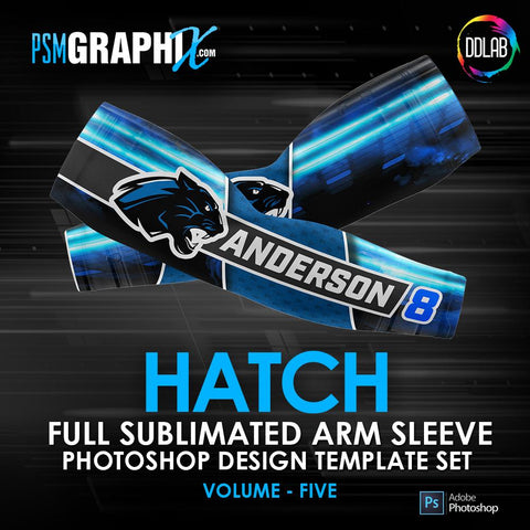 HATCH - V5 - Arm Sleeve Photoshop Template-Photoshop Template - PSMGraphix