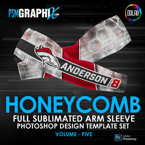 HONEYCOMB - V5 - Arm Sleeve Photoshop Template-Photoshop Template - PSMGraphix