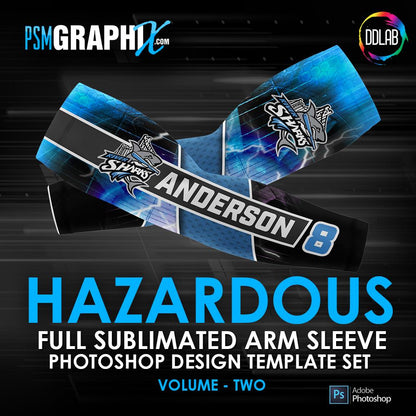 Hazardous - V2 - Arm Sleeve Photoshop Template-Photoshop Template - PSMGraphix
