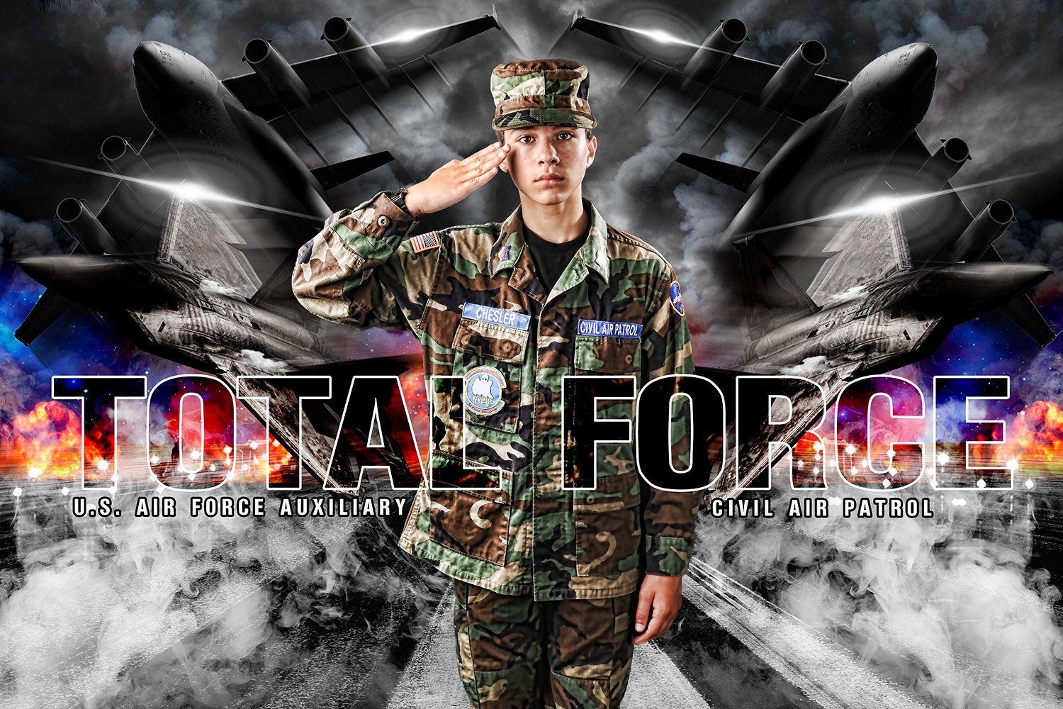 Air Force - V.1 - Heroes Series - Poster/Banner H-Photoshop Template - Photo Solutions