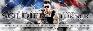 American Soldier - V.1 - Poster/Banner Panoramic-Photoshop Template - Photo Solutions