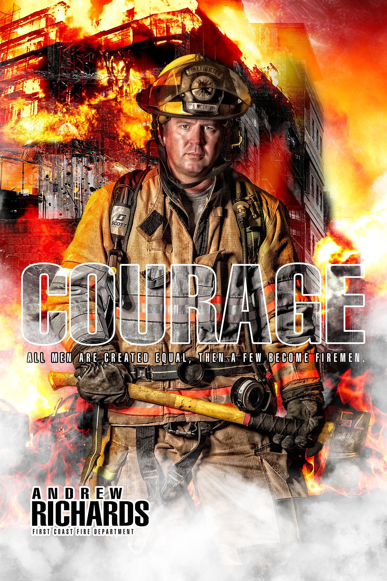 Fireman - V.1 - Heroes Series - Poster/Banner-Photoshop Template - Photo Solutions