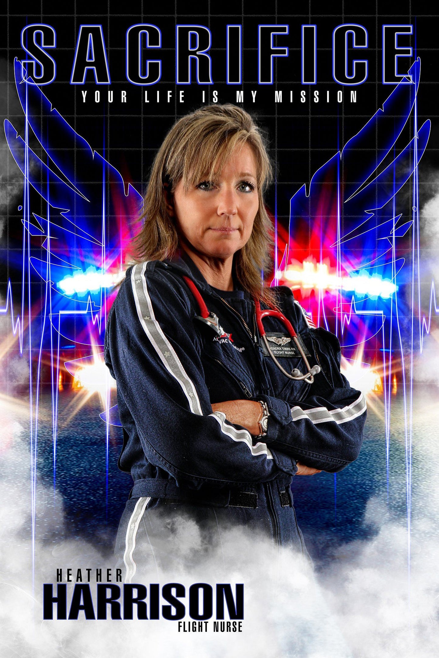 EMT Flight Nurse - V.1 - Heroes Series - Poster/Banner-Photoshop Template - Photo Solutions