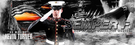 Marine/Navy - V.1 - Poster/Banner Panoramic-Photoshop Template - Photo Solutions