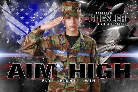 Air Force - V.2 - Heroes Series - Poster/Banner H-Photoshop Template - Photo Solutions
