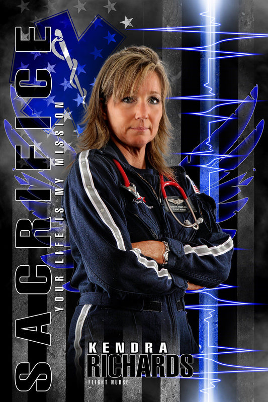 EMT Flight Nurse - V.2 - Heroes Series - Poster/Banner-Photoshop Template - Photo Solutions