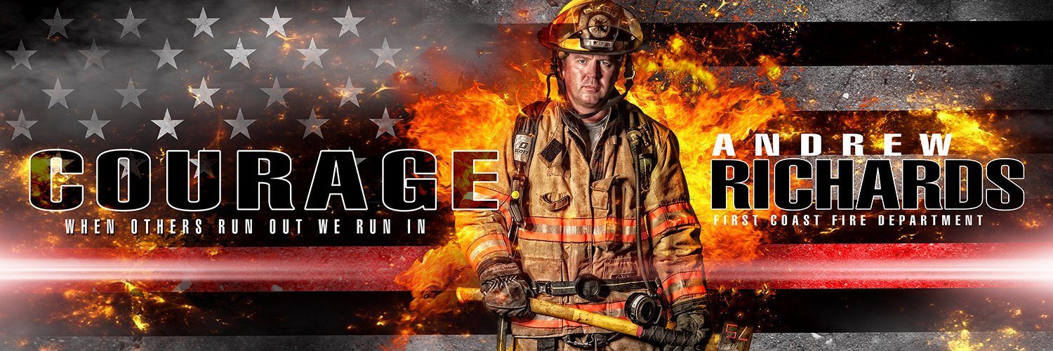 Fireman - V.2 - Poster/Banner Panoramic-Photoshop Template - Photo Solutions