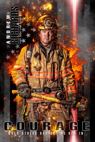 Fireman - V.2 - Heroes Series - Poster/Banner-Photoshop Template - Photo Solutions