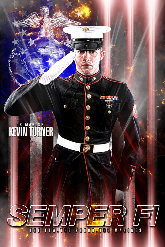 Marine/Navy - V.2 - Heroes Series - Poster/Banner-Photoshop Template - Photo Solutions
