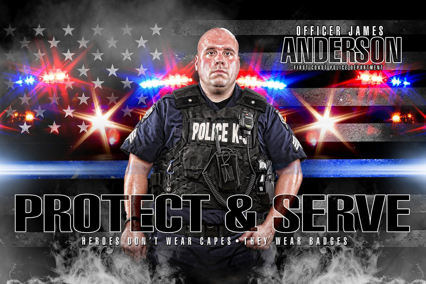 Police - V.2 - Heroes Series - Poster/Banner H-Photoshop Template - Photo Solutions
