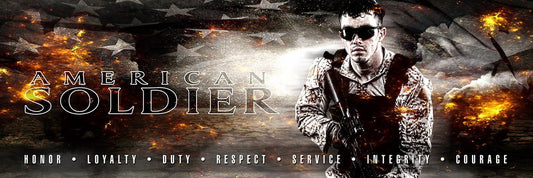 American Soldier - V.3 - Poster/Banner Panoramic-Photoshop Template - Photo Solutions