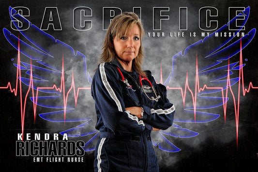 EMT Flight Nurse - V.3 - Heroes Series - Poster/Banner H-Photoshop Template - Photo Solutions
