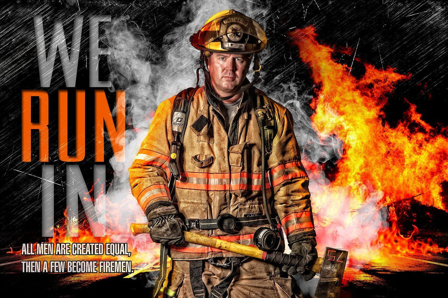 Fireman - V.3 - Heroes Series - Poster/Banner H-Photoshop Template - Photo Solutions