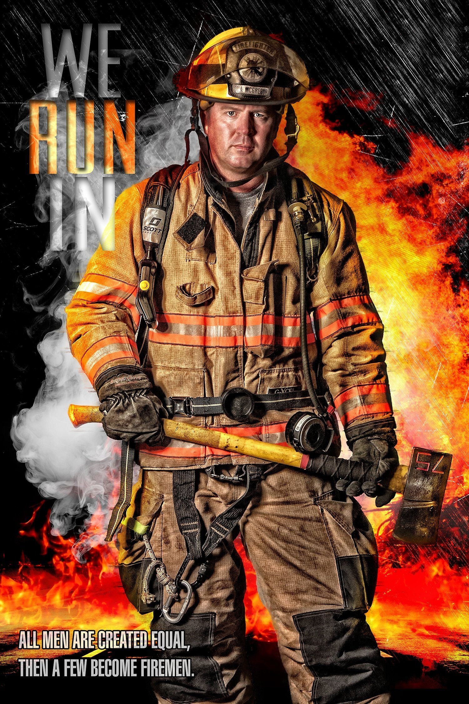Firemen Three Fireman - V.3 - Heroes Series - Poster/Banner – PSMGraphix