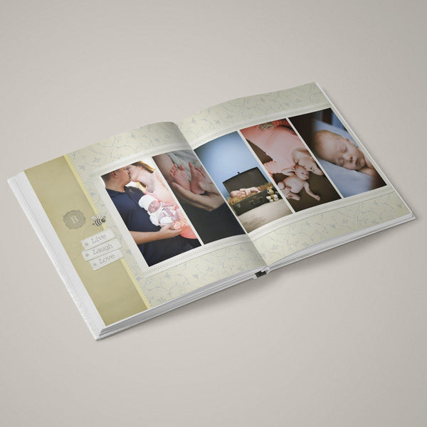 Honey Bee - 12x24 - Album Spreads-Photoshop Template - Graphic Authority