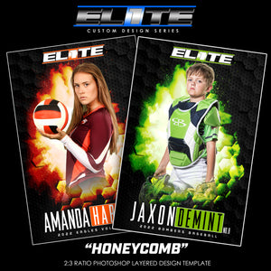 Honeycomb - Elite Series - Player Banner & Poster Photoshop Template-Photoshop Template - PSMGraphix